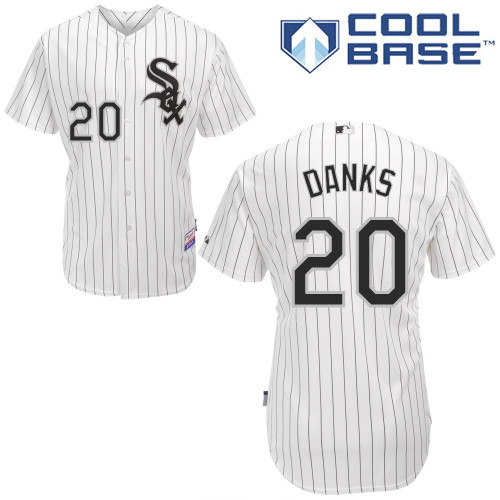 Jordan Danks #20 MLB Jersey-Chicago White Sox Men's Authentic Home White Cool Base Baseball Jersey